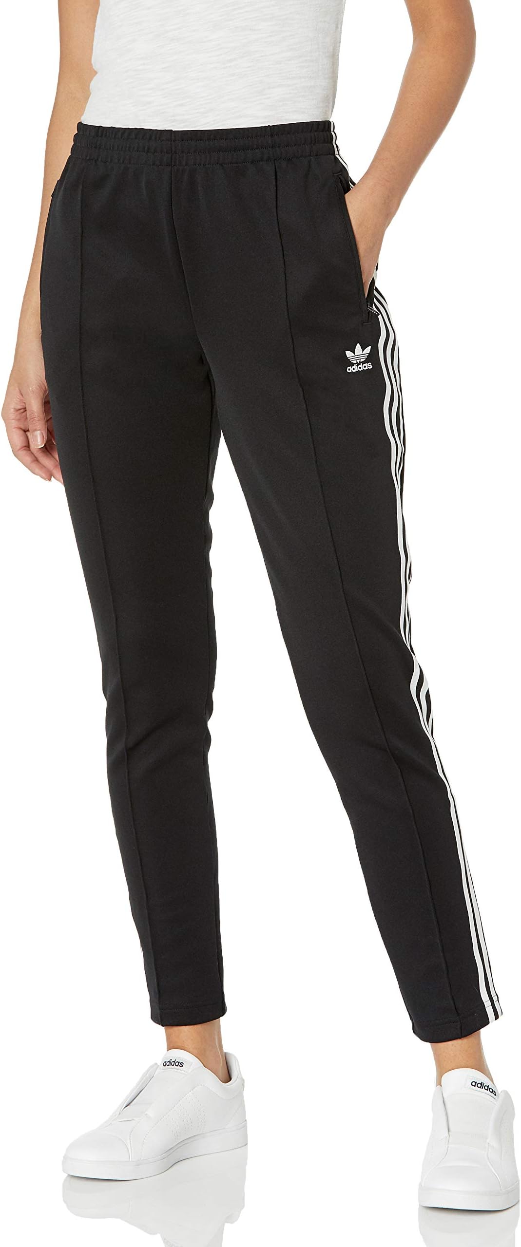 adidas Originals Women's Superstar Track Pant, Black, Large