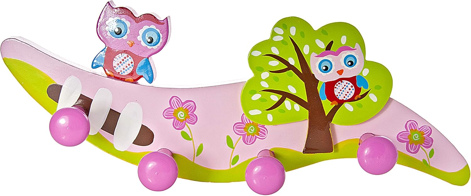 Mousehouse Gifts Pink Owl Coat Hooks Wall Hooks For Girls Owl Themed Nursery Or Bedroom Amazon Co Uk Kitchen Home