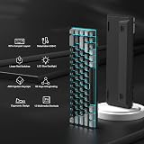 MageGee 60% Mechanical Keyboard 68 Keys Red Switch USB Wired Blue Backlit view 2