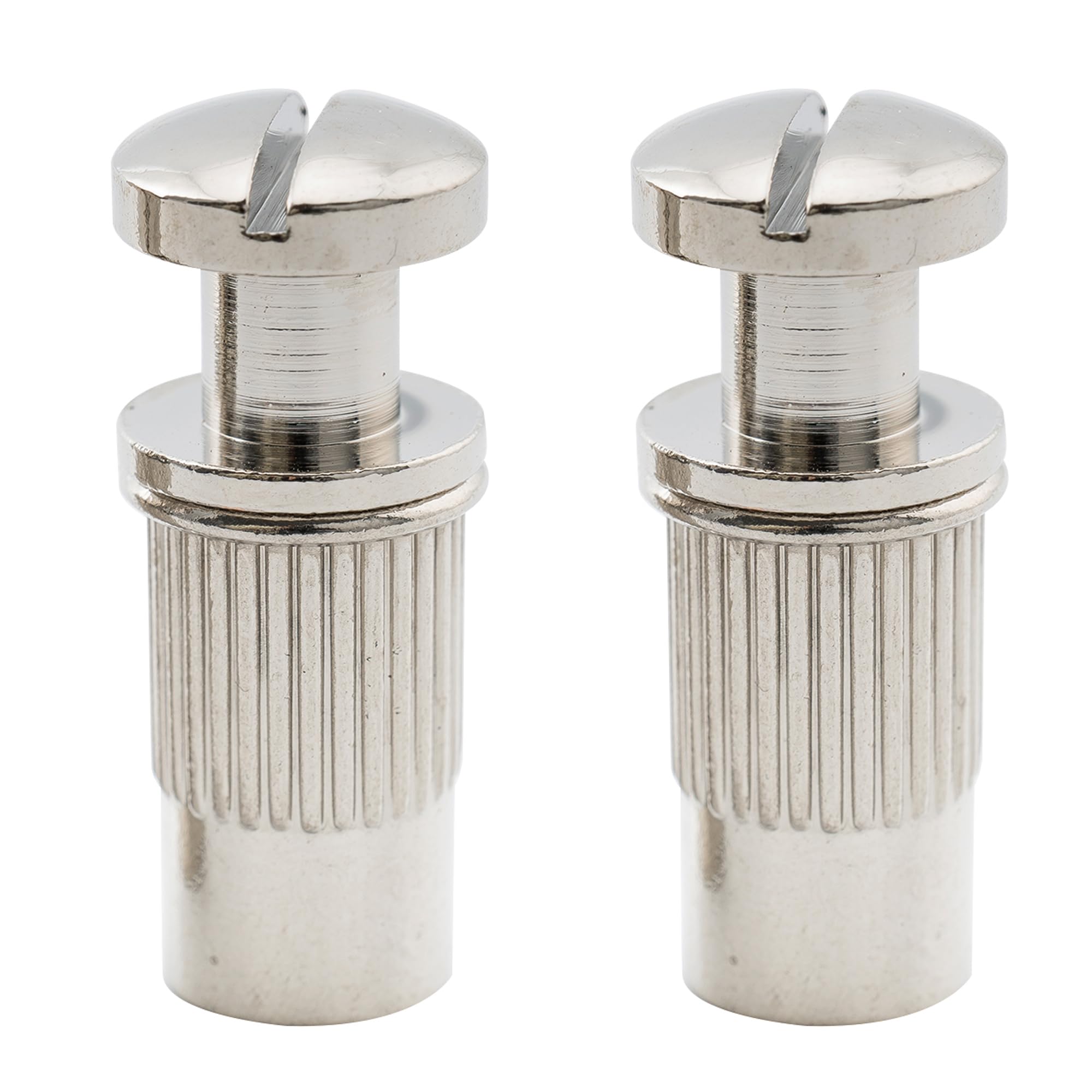 Musiclily Pro M8 Metric Wraparound Bridge Mounting Studs and Inserts Bushings for Epiphone Les Paul Style Electric Guitar, Nickel (Set of 2)