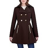 Laundry by Shelli Segal Women's Double Breasted Melton Fit and Flare Wool Coat