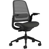 Steelcase Series 1 Ergonomic Office Chair, Carpet Floors, Graphite | Ergonomic Work Chair with Wheels for Carpet, Helps Support Productivity, Weight-Activated Controls, Back &amp; Arm Support
