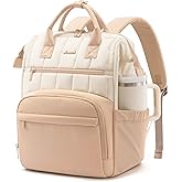 LOVEVOOK Puffer Backpack Purse for Women with 15.6 Inch Laptop Pocket, Nurse Teacher Work Bags for Gifts, Personal Item Travel Bag for College School, Cute Student Bookbag for Teen Girls Waterproof