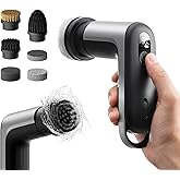 HOTO Grip™ Cordless Electric Spin Scrubber, IPX7 Waterproof, Lightweight at 0.65 lb with 6 Brush Heads, Powerful Kitchen Clea