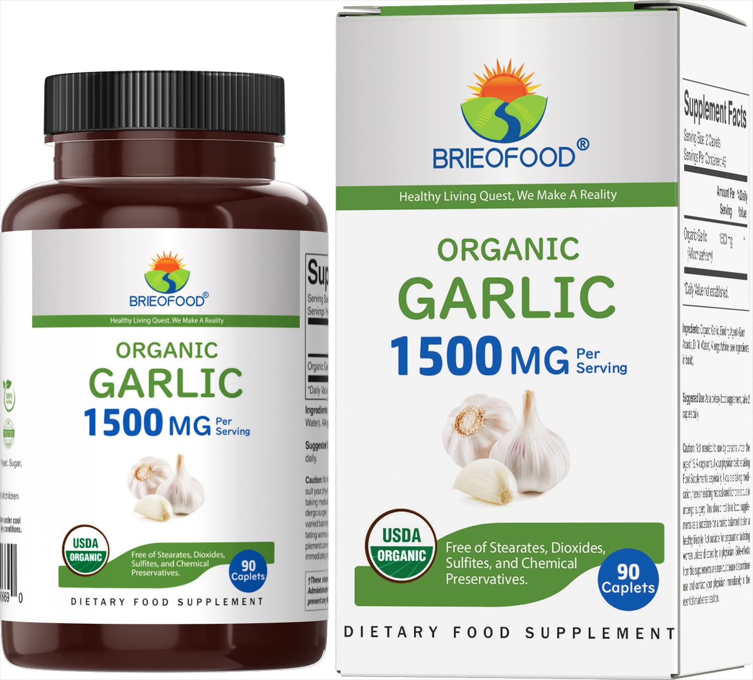Organic Garlic 1500 mg