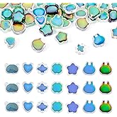 42 Pcs Changing Mood Beads Temperature Sensing Beads Crystal Bear Clover Rabbit Bead Glass Bracelet Bead for Easter Crafts Christmas Necklace Jewelry Making