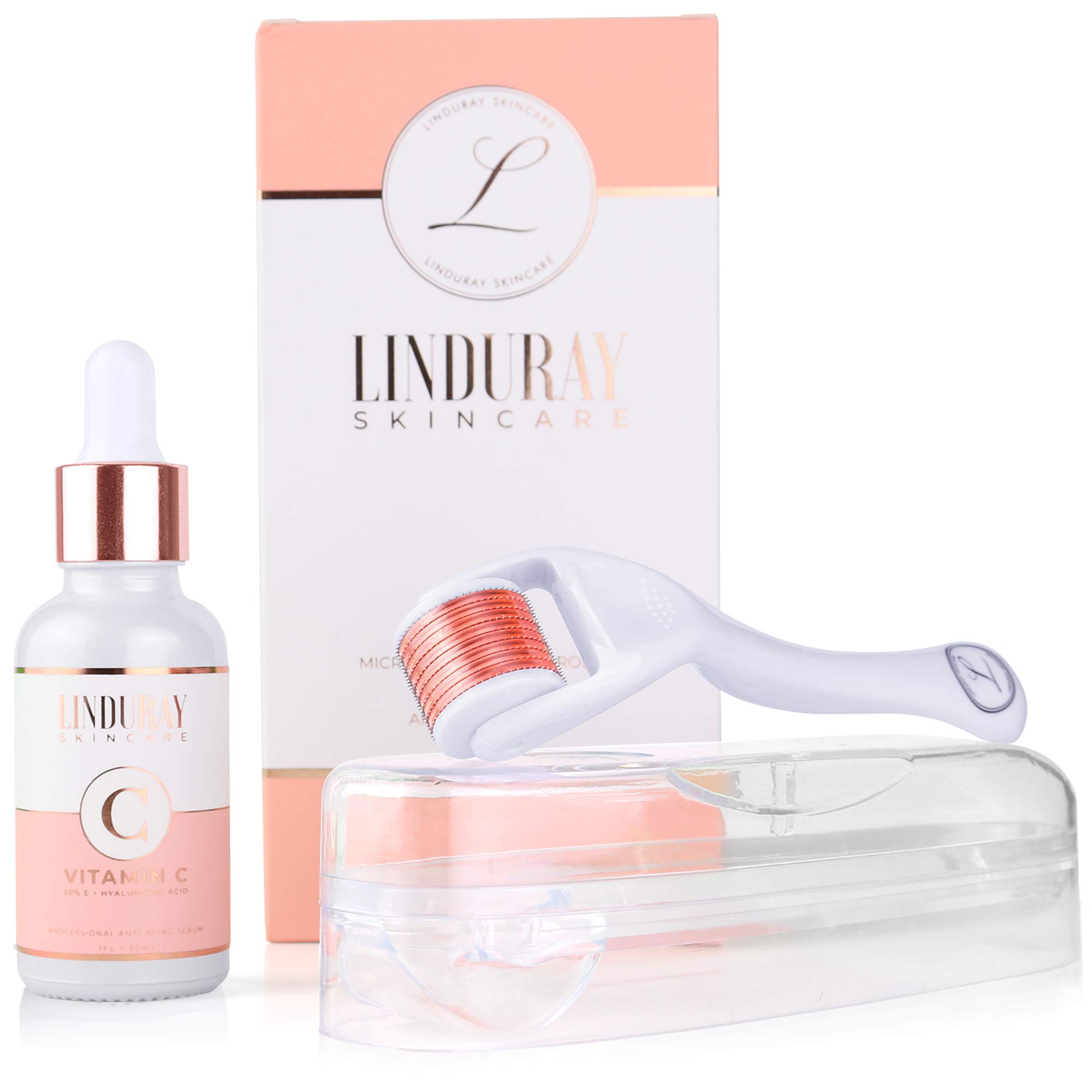 Derma Roller Microneedling Kit for Face 0.30mm Complete Skin Set with