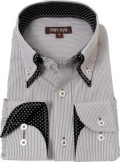 Amazon Co Jp シャツスタイル Shirt Style ワイシャツ メンズ おしゃれ ビジネス 襟高 ドゥエボットーニ Ysh 3009 服 ファッション小物