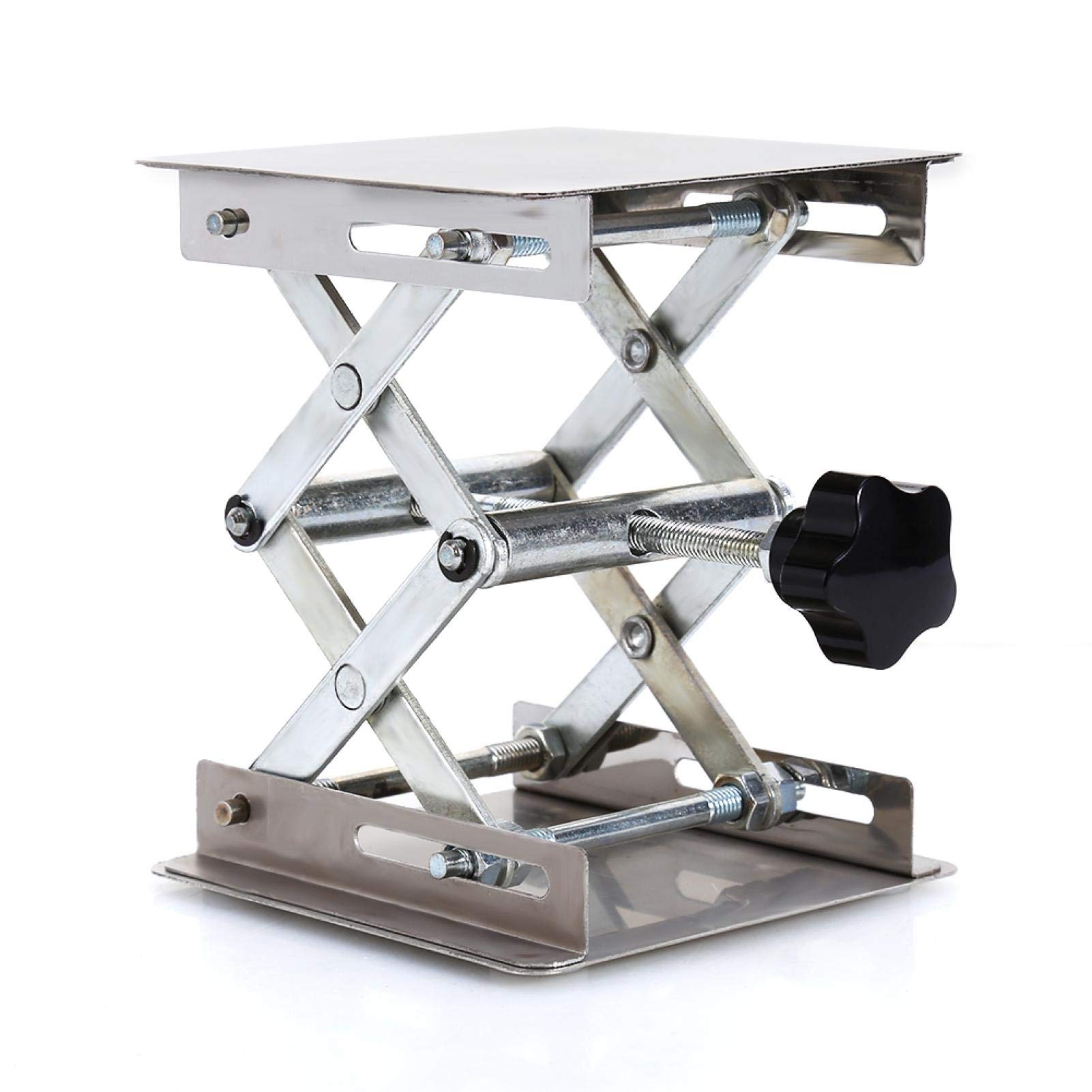 100X100mm Stainless Steel Lab Jack Scissor Stand Platform,Lab Lift Stand Table Lab-Lift Lifting Platforms Stand,Table Aluminium Oxide Lab Stand