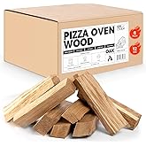 W&E Choice Pizza Oven Wood 6 Inch Mini Logs, 12 lbs Box, Kiln Dried Oak Firewood for Pizza Ovens, Ooni and Gozney, Solo Stove, Long-Lasting Burn for BBQ, Grills and Smokers, Product of USA