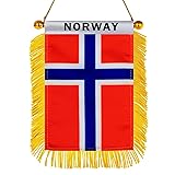 Norway Hanging Flag with Suction Cup 4x6 Inch