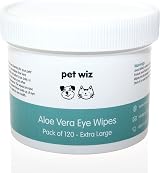 pet wiz Vet Approved 120 Extra Large Natural Eye Wipes Aloe Vera view 8