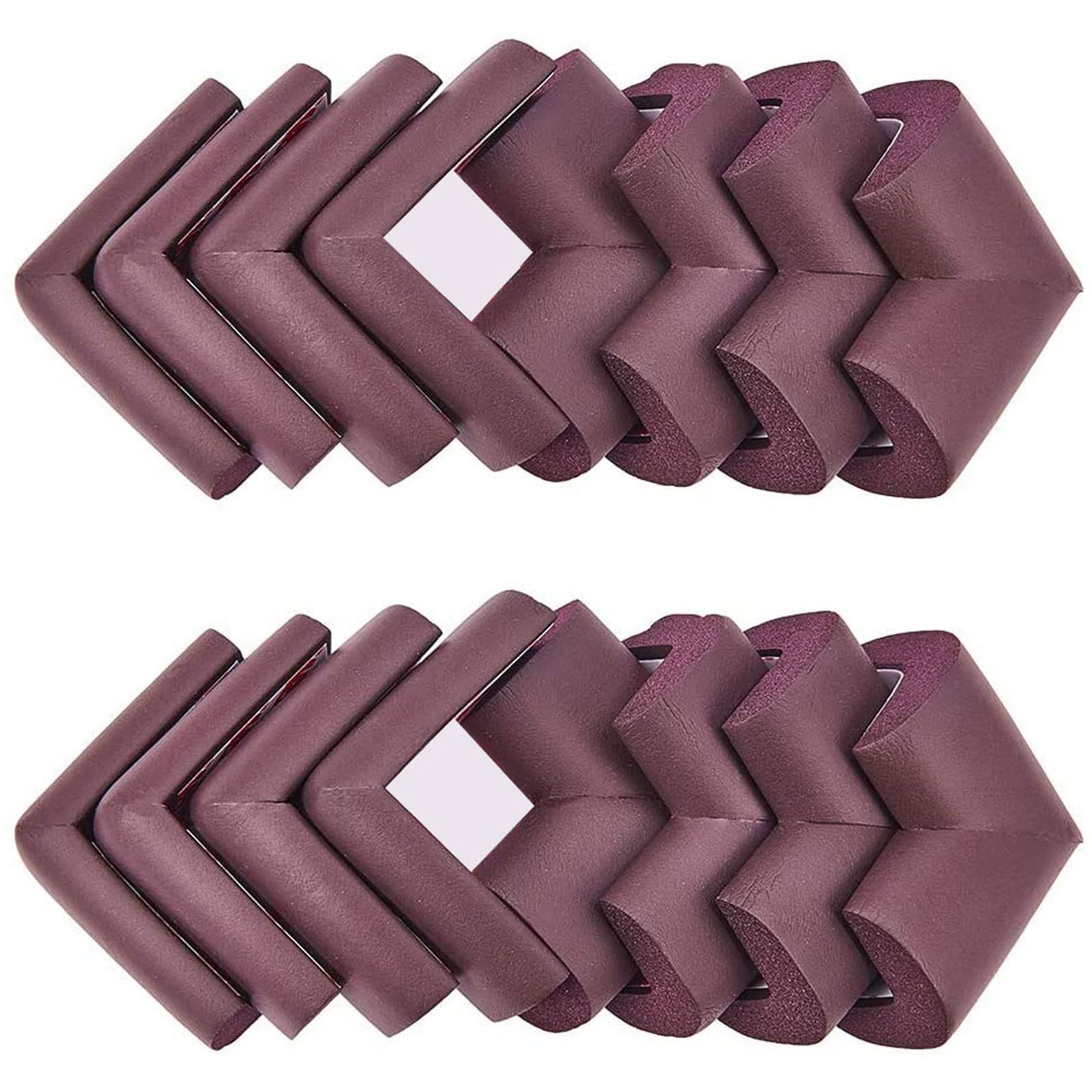 INCREWAY 16pcs Brown Safety Corner Cushion，Super Soft Baby Proofing Corner Protector with Adhesive