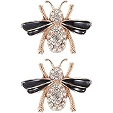 PACKOVE Bee Shoe Charms Decorative Metal Shoe Buckles Rhinestone Clips for Women Party Wedding Accessories