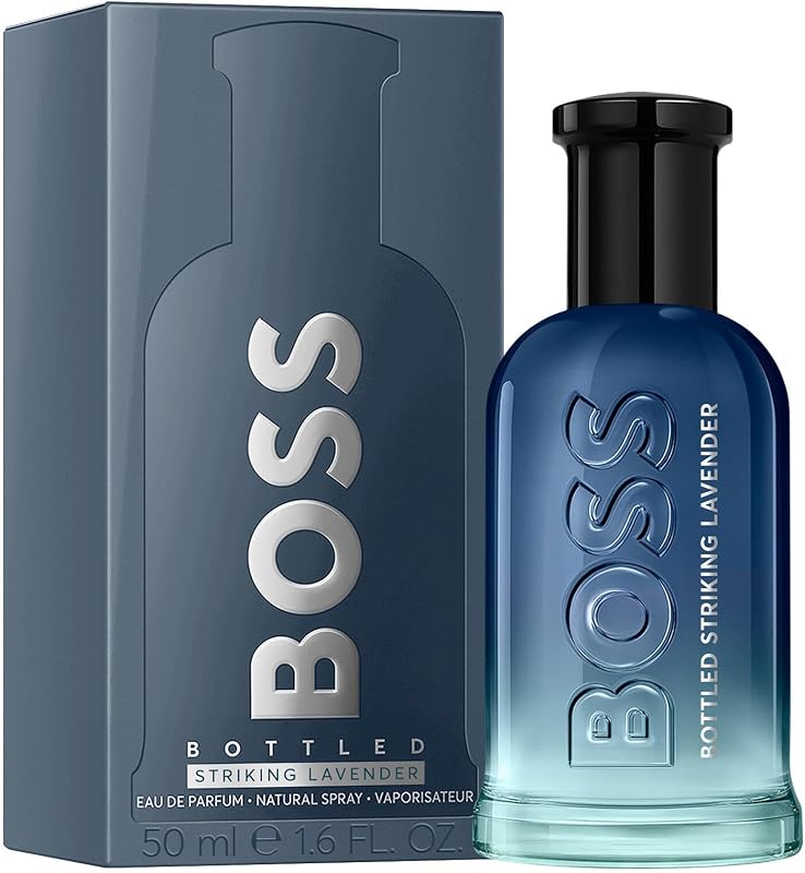 Eau de parfum de lavanda engarrafada BOSS – fragrância herbácea para homens – com lavanda branca, lavanda azul e musgo – fragrância duradoura