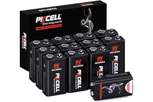 PKCELL 9V Batteries 12 Pack, Ultra Alkaline 9V Battery for Smoke Detector, 10-Year Shelf Life, Long-Lasting Smoke Alarm Batte