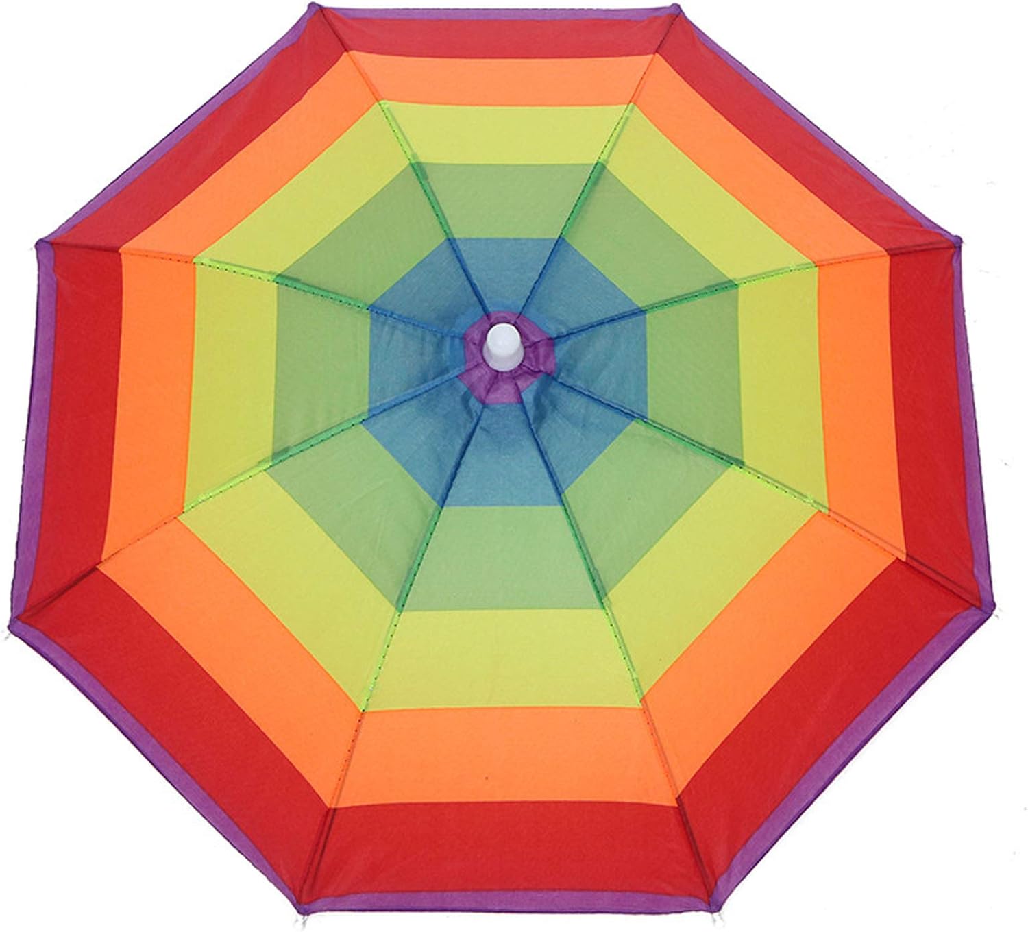 Rainbow Umbrella Hats Fishing Cap Beach Umbrella Headband in Umbrella