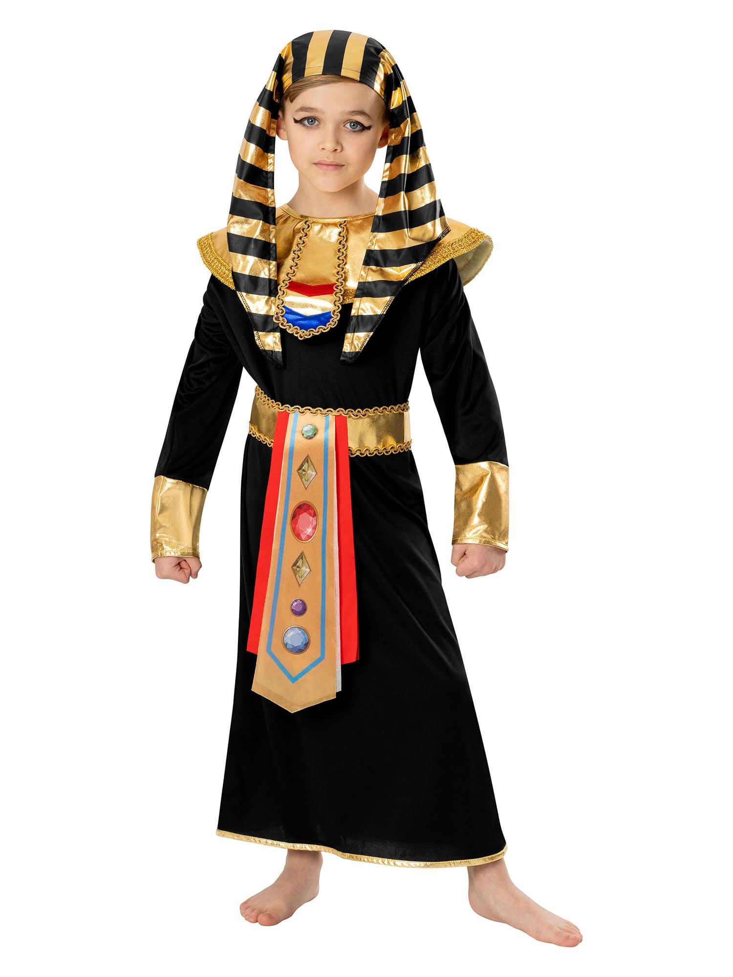 Forum Black Pharaoh Boy Costume, Age 5-6 years Halloween