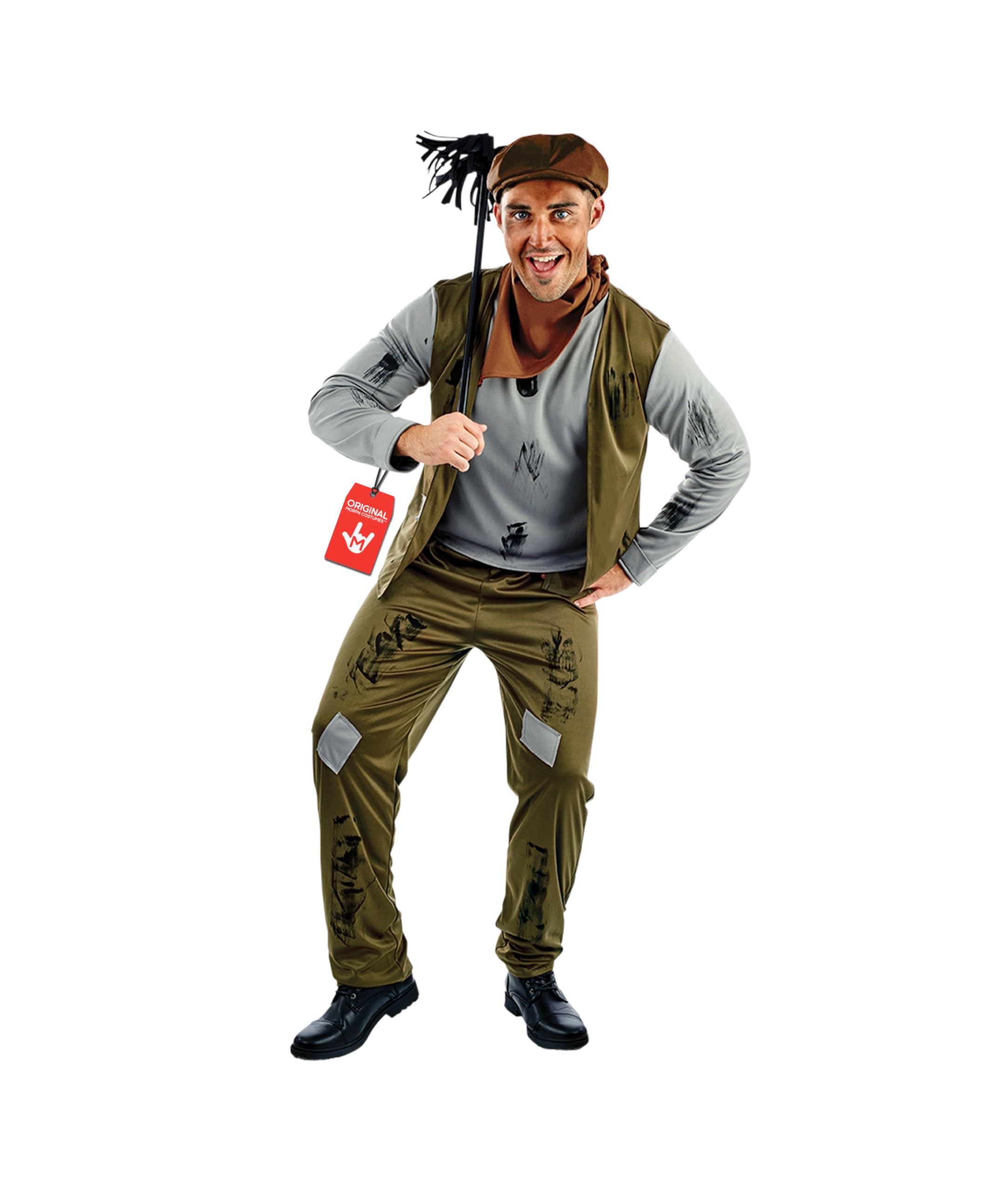 Fun Shack Chimney Sweep Brush Costume Adult Victorian Book Character Outfit for Men - Classic Chimney Sweep Attire, X-Large