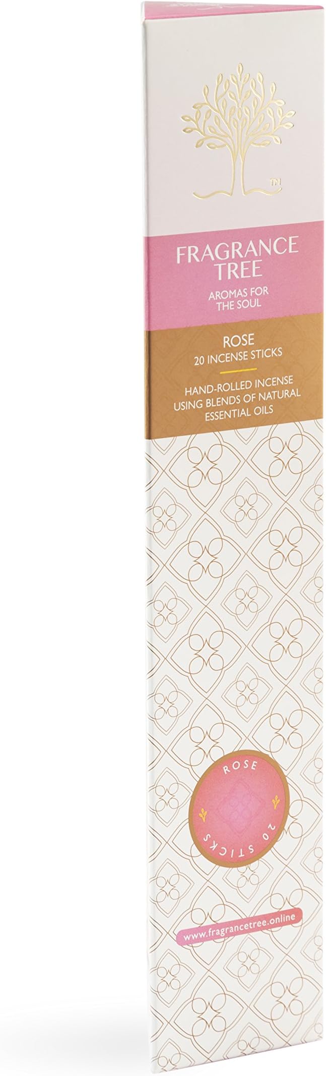 Fragrance Tree Incense Sticks - Handrolled 20 Sticks (Rose)