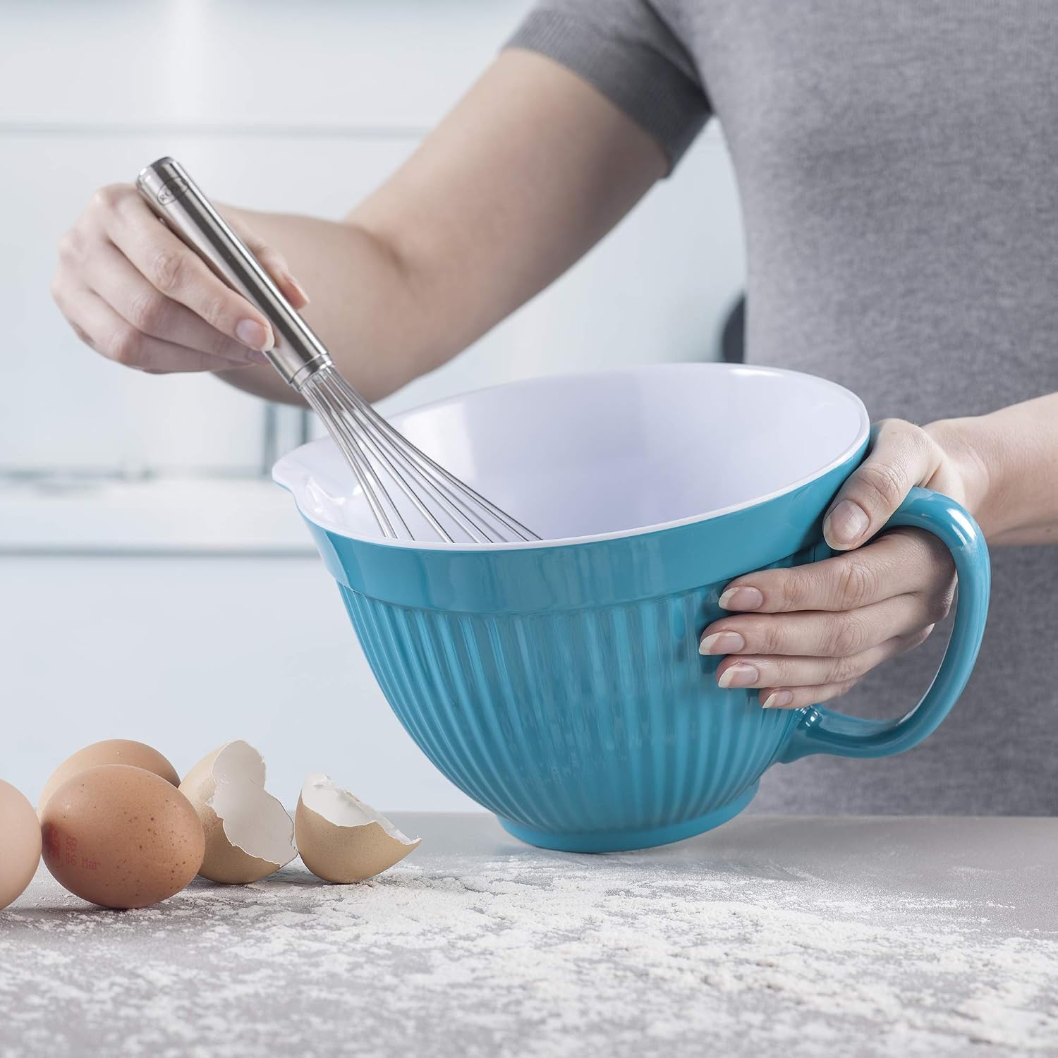 Zeal Mixing Bowl & Batter Jug, Kitchen Mixing Bowl for Baking & Cooking, Easy Pour Spout, Comfortable Handle & Non-Slip Base - Image 3
