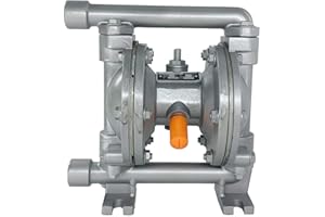 TABODD 12GPM Air-Operated Double Diaphragm Pump 115 PSI, Aluminum Alloy Dual Diaphragm Air Pump for Chemical Indutrial Liquid Low Viscosity Petroleum Fluids, 1/2" Inlet & Outlet