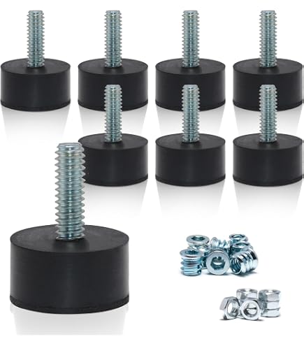 Celuisiva Patas niveladoras de rosca de 1/4 pulgadas, 16 niveladores de muebles, patas ajustables para muebles roscadas, niveladores de mesa para ajustar pies individuales de muebles Celuisiva Patas niveladoras de rosca de 1/4 pulgadas, 16 niveladores de muebles, patas ajustables para muebles roscadas, niveladores de mesa para ajustar pies individuales de muebles