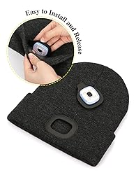 MELASA Unisex LED Beanie with The Light, USB