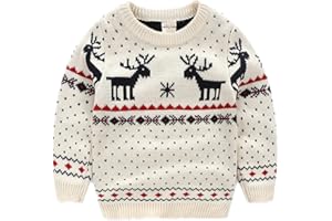 REDODECO Childrens Cotton Christmas Ugly Sweater Pullover Outfit Jumper for Christmas Party Photograph Best Gift