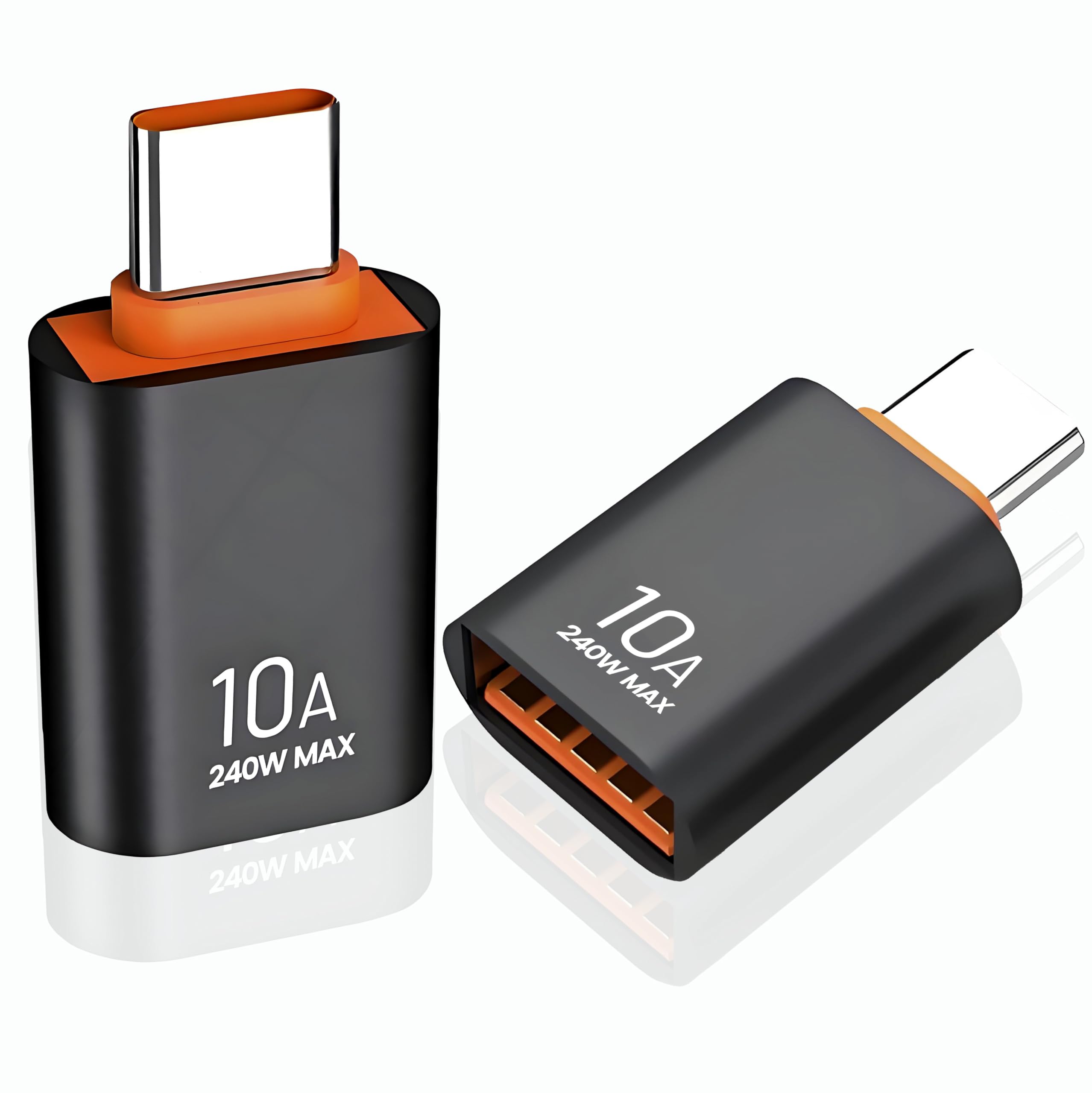 Photo 1 of [10Gbps] USB to USB C Adapter (2-Pack), 3.2 USB A to C Adapter, SuperSpeed Data Sync & 10A 240W(Max) Fast Charging for iPhone 15 16 Plus Pro Max, Laptop, Charger, Quest Link, etc