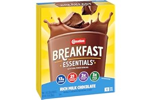 Carnation Breakfast Essentials Powder Drink Mix, Rich Milk Chocolate, 10 Count Box of 1.26 Ounce Packets (Pack of 6)