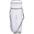 Vinglacé Wine Tote | Bottle Carrier Bag | Water Resistant | Lightly Insulated | 14.5" x 5.5" x 5.5" | White Vegan Leather