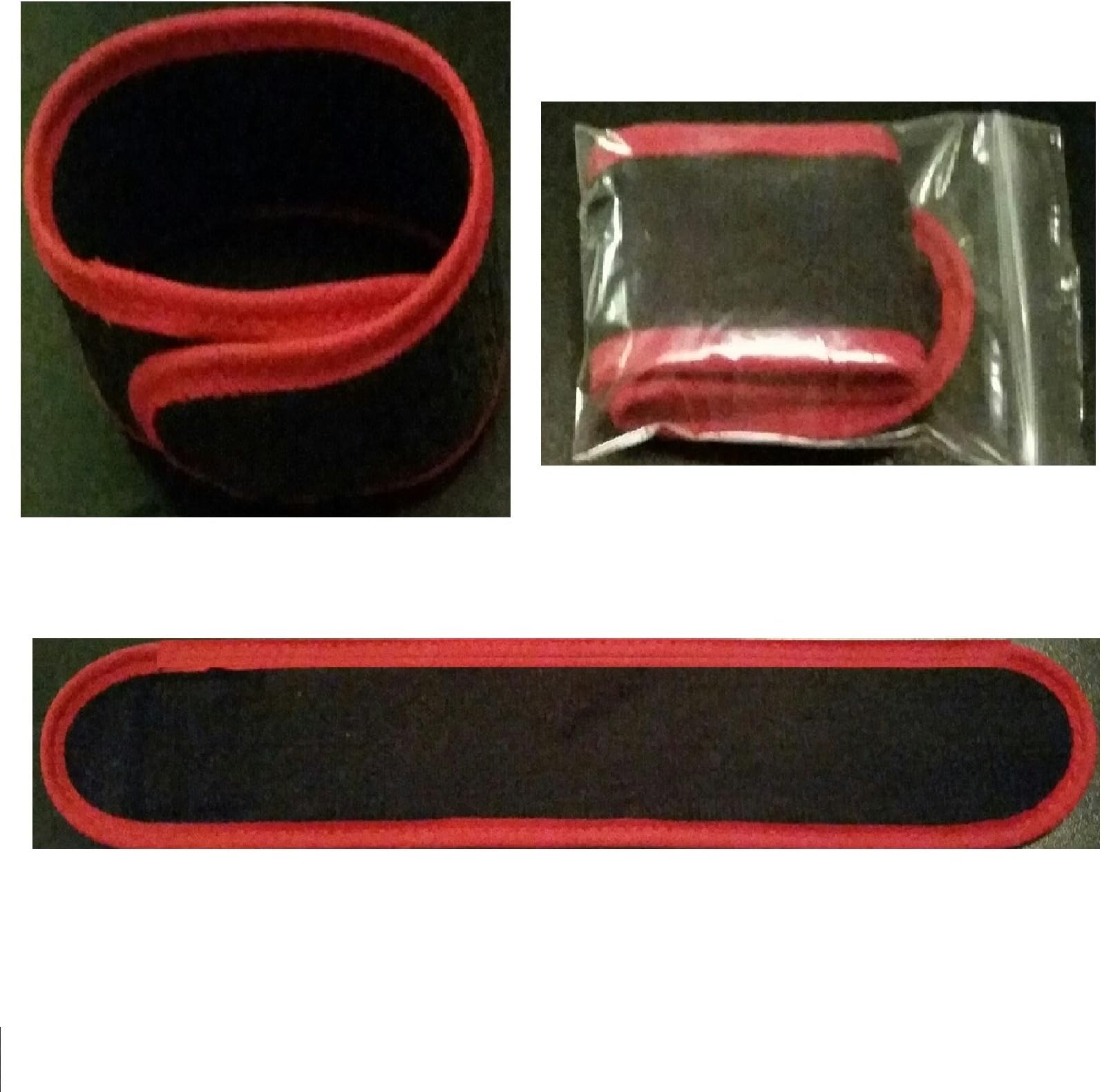 10 x Fishing Rod Velcro Strap 25 cm x 4 cm (Black Red) Premium Fishing Rod Camping Garden Household Rod Holder FBA