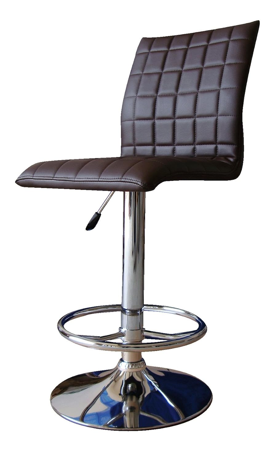 Brown Faux Leather Breakfast Barstools Amazon.co.uk Kitchen & Home