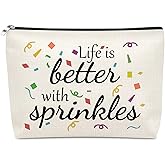 Sazuwu Inspirational Friendship Quotes Makeup Bag Motivational Birthday Gifts for Women Cosmetic Bag Positive Gifts for Coworkers Travel Toiletry Bag