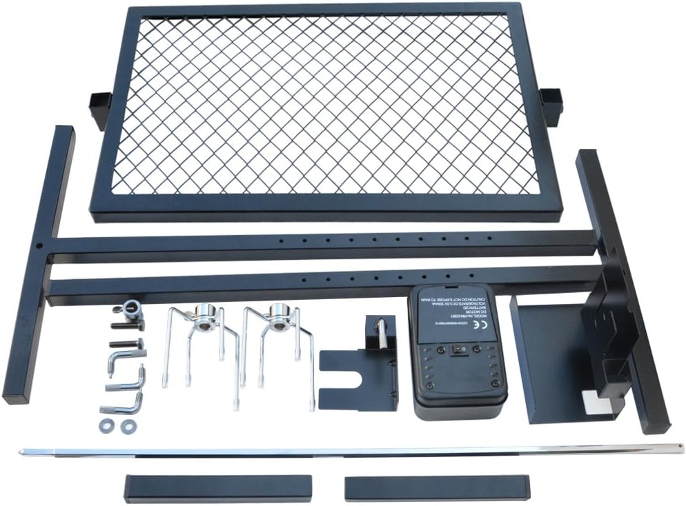 onlyfire Adjustable Outdoor Camping Rotisserie Grill System and Spit Kit with Portable DC 3V Motor and 29 Inch Hexagon Spit Rod: Sports & Outdoors
