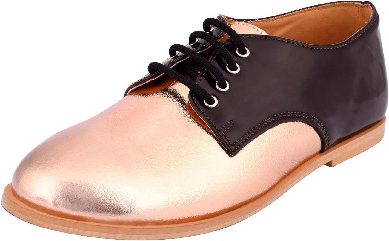 Women's Black Copper Golden Miller Wrinkle Free Patented Casual Shoes