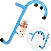 Tiger Tail Tiger Cane Back & Neck Massager – Trigger Point Deep Tissue Acupressure Therapy Cane Massage Hook with 7 Gription Knobs, 2-Piece Massage Tool for Muscle Knot & Shoulder Pain Relief, Blue