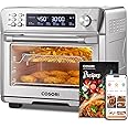 COSORI Smart 12-in-1 Air Fryer Toaster Oven Combo, Airfryer Convection Oven Countertop, Bake, Roast, Reheat, Broiler, Dehydrate, 75 Recipes & 3 Accessories, 26QT, Silver-Stainless Steel