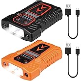 Grinsvalley 2 Pcs LED Clip on Cap Lights USB Rechargeable Cap Visor Flashlight Clip Ultra Waterproof Rechargeable Hat Light Bright Head Light Headlamp for Fishing Camping Hand Work Running