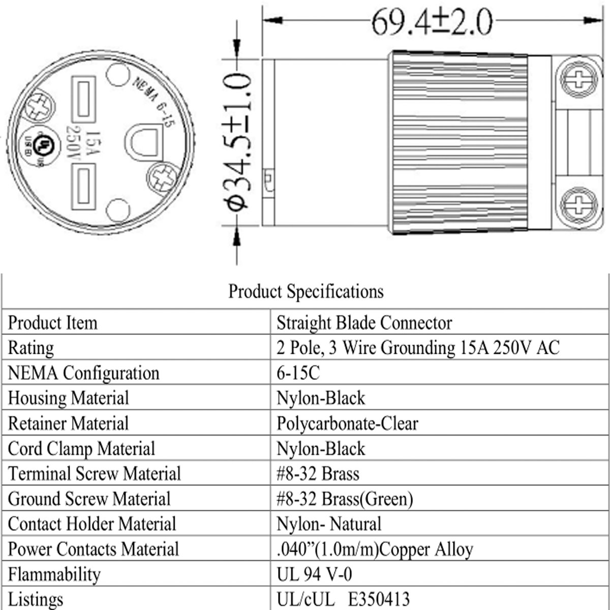 Nema 6 15 Plug Wiring Diagram - Wiring Diagram Schemas