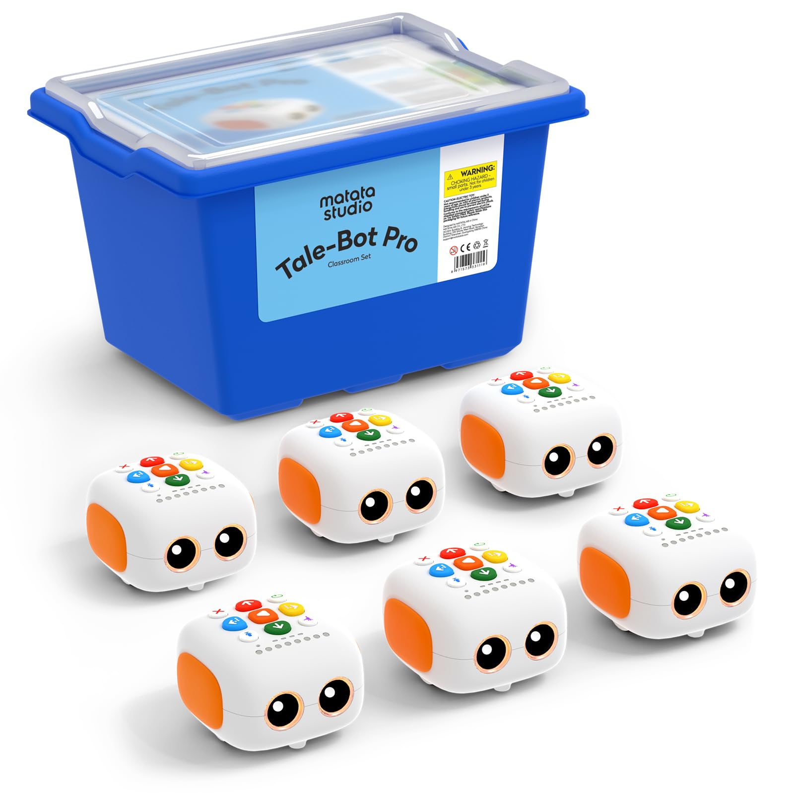 MatataStudio Tale-bot Pro Classroom Set Coding Robot for School Institution Kids 3-5, 6 TaleBot Pro Robots Included for School Supplies, STEM Educational Learning Toys for Kids to Learn Coding Basics — image 1