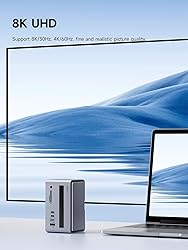 Hagibis USB C Docking Station Triple Monitor, LED