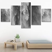SIGNWIN 5 Panel Canvas Wall Art Modern Art Landscape Multicolor Photography Relax/Calm Rocky Romantics for Home Decorations Ready to Hang - 60