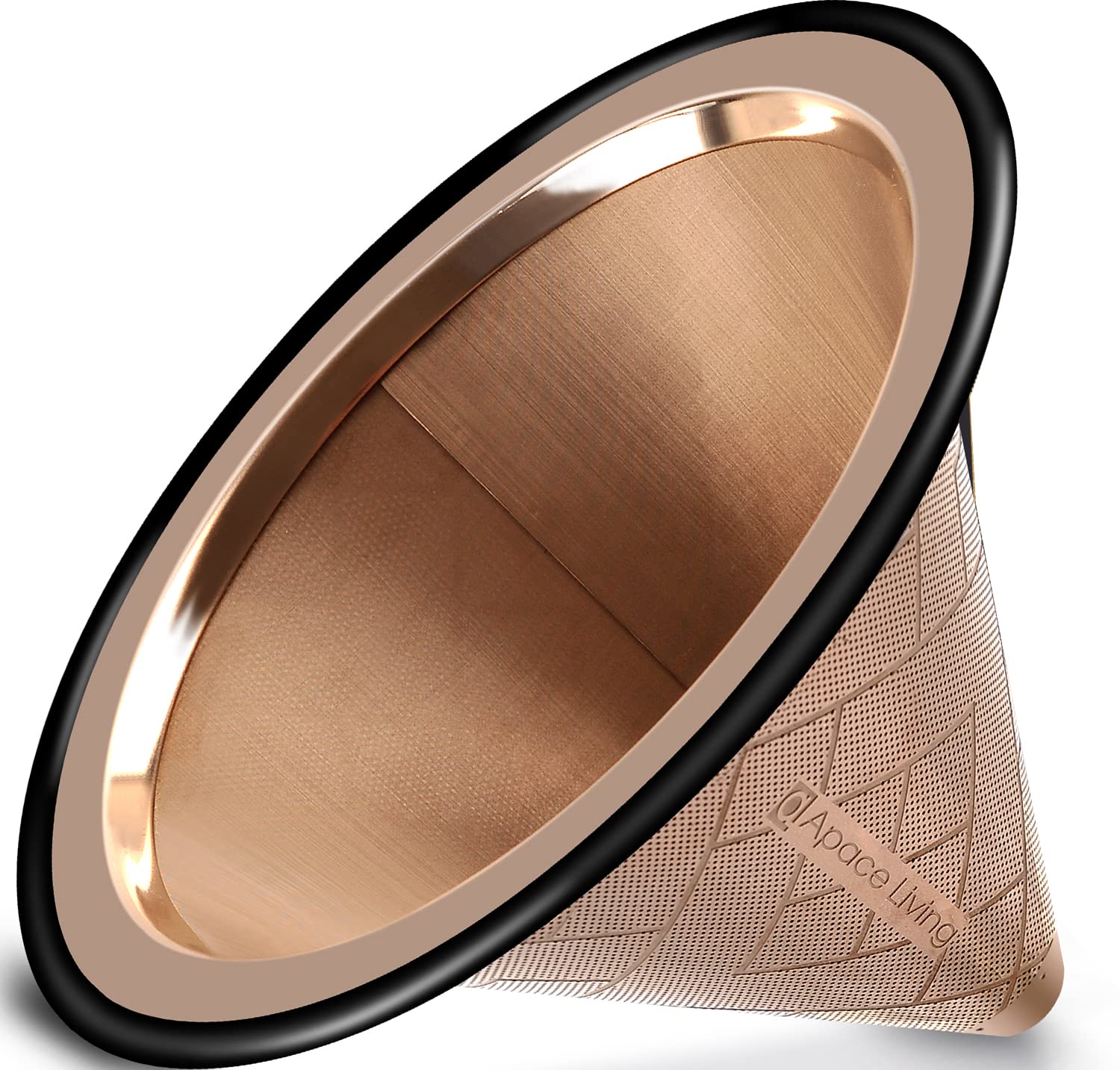 Compatible with Chemex, Hario V60 Pour Over Coffee Filter - Wide Metal Base Reusable Stainless Steel Coffee Dripper - Paperless Coffee Filter for Sustainable Brewing