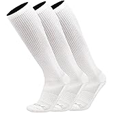 Over the Calf Work Socks for Men and Women 9-11 10-13 13-15 Moisture Wicking Tall Cushioned Knee High Boot Socks 6-pack