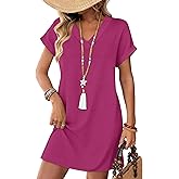 WIHOLL Dresses for Women 2026 Casual Summer Tshirt Dress Wedding Guest Dresses Short Sleeve Fashion Beach Vacation Clothes