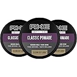 AXE Hair Pomade for Men For a Clean Cut Look Classic Easy to Use Styling Hair Product 2.64 oz, 3 Count