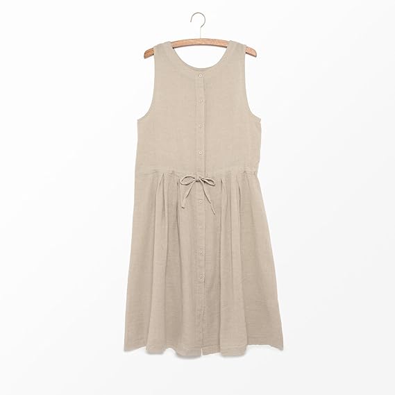 Amazon サマンサモスモス Sm2 綿麻ガーゼ前後着ワンピース ベージュ M ワンピース チュニック 通販