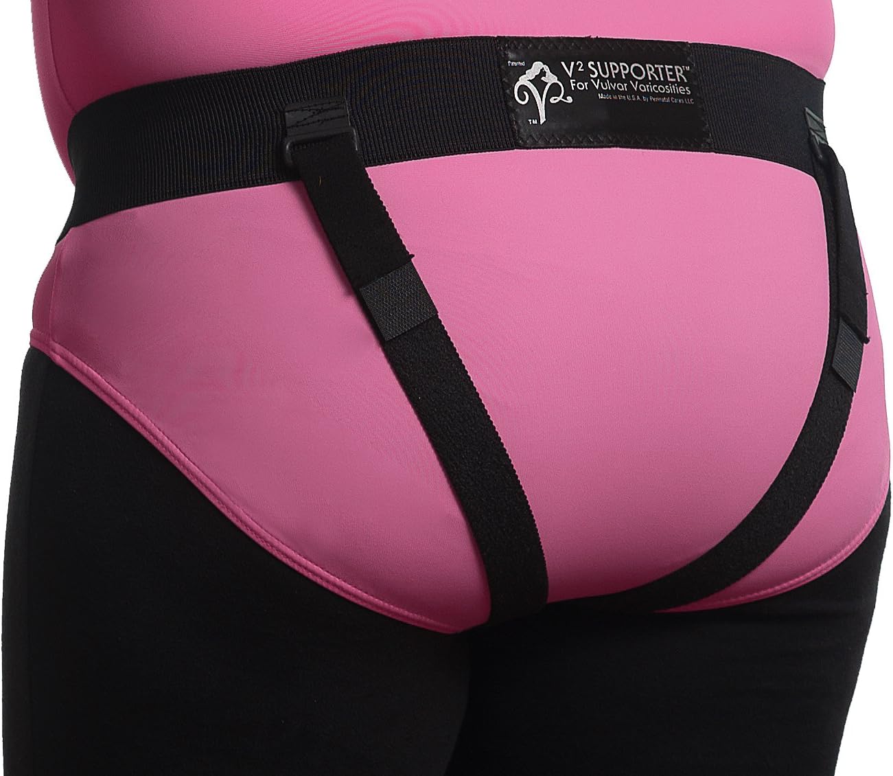 Maternity Support Belt V2 Supporter by Perinatal Cares Offers Relief from: Prolapsed Bladder and Uterus, Vaginal Edema (Swelling) and Pubic Symphysis. (Extra Large, Black)